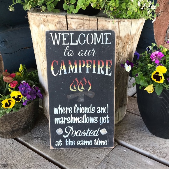 Welcome To Our Campfire Sign - Picture 1 of 5